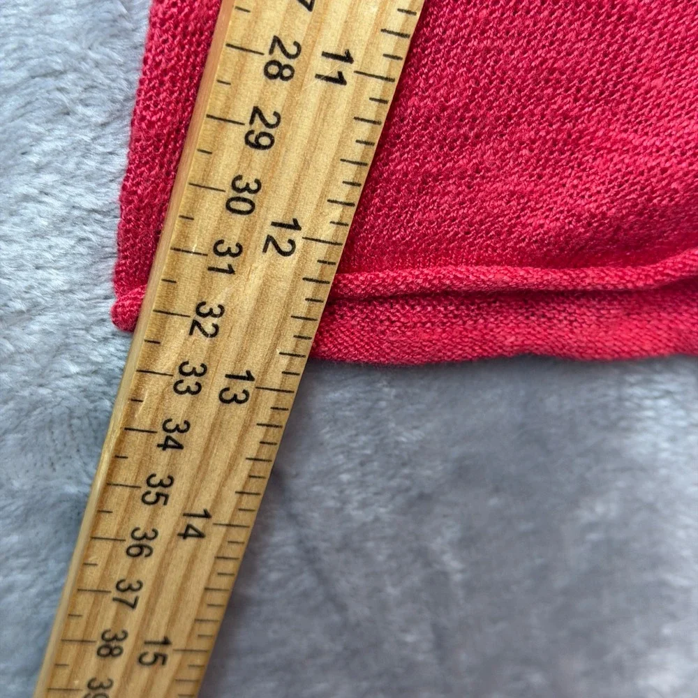 J. Jill Knit Top Womens 2X Red Shoulder Button Linen Blend 3/4 Sleeve Sweater - Picture 10 of 14